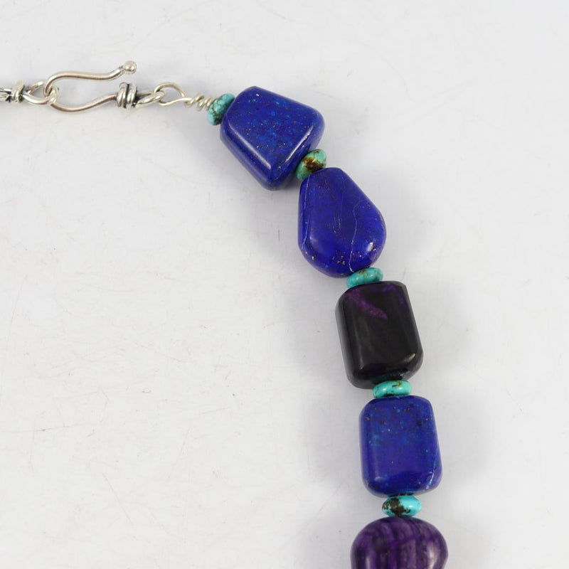 Lapis and Sugilite Necklace by Bruce Eckhardt - Garland&