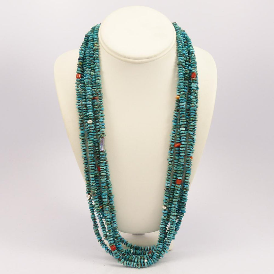 Turquoise Bead Necklace by Colina Yazzie - Garland's