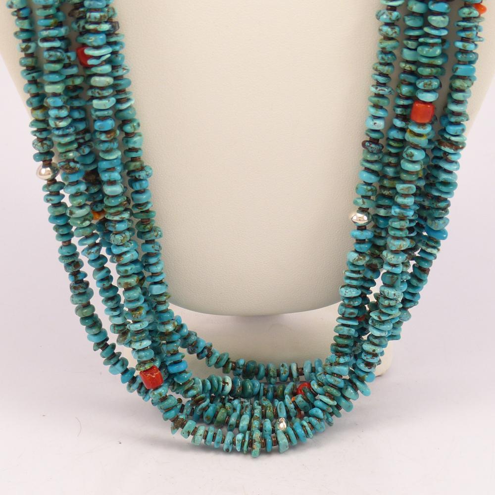 Turquoise Bead Necklace by Colina Yazzie - Garland's