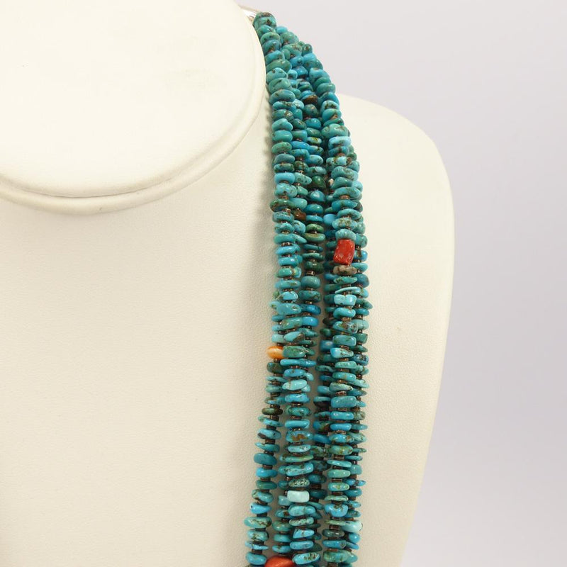 Turquoise Bead Necklace by Colina Yazzie - Garland&