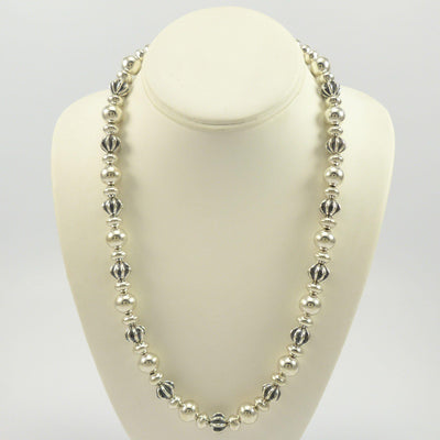 Silver Bead Necklace by Bryan Joe - Garland's
