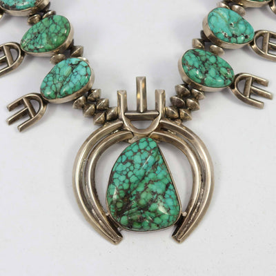 1970s Carico Lake Squash Blossom Necklace by Carl Allen Begay - Garland's