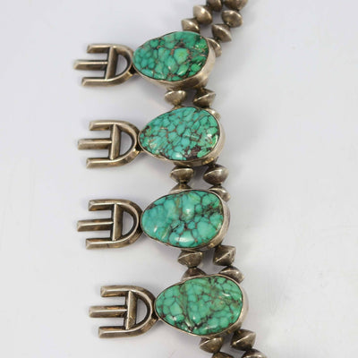 1970s Carico Lake Squash Blossom Necklace by Carl Allen Begay - Garland's