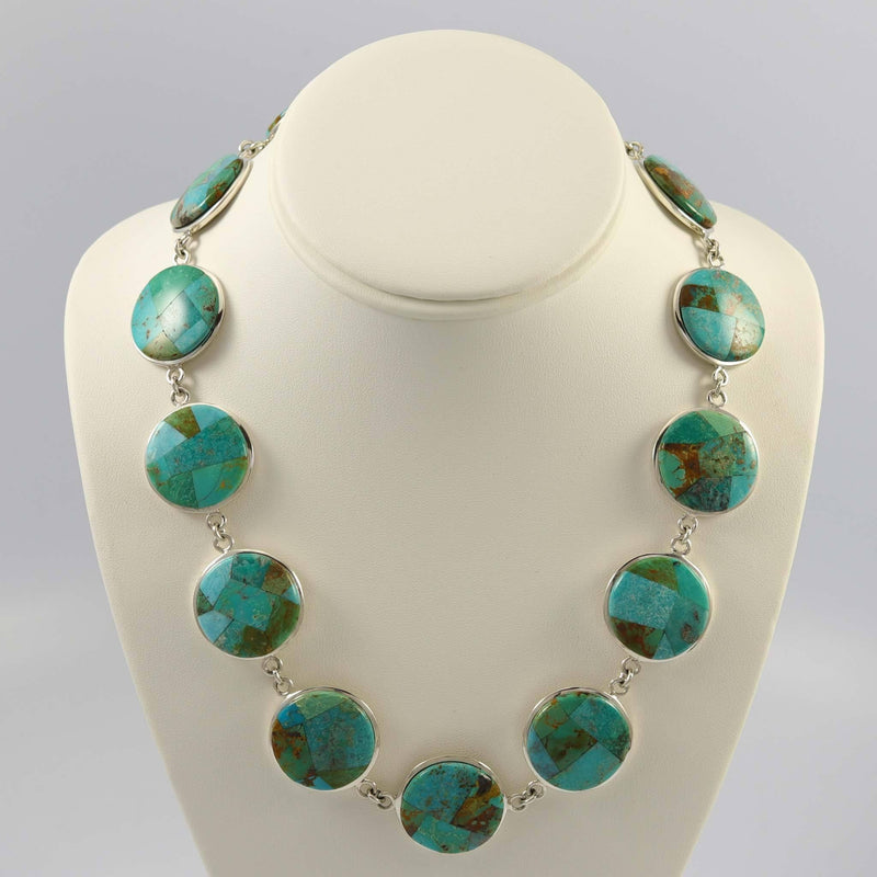 Turquoise Inlay Necklace by Michael and Causandra Dukepoo - Garland&