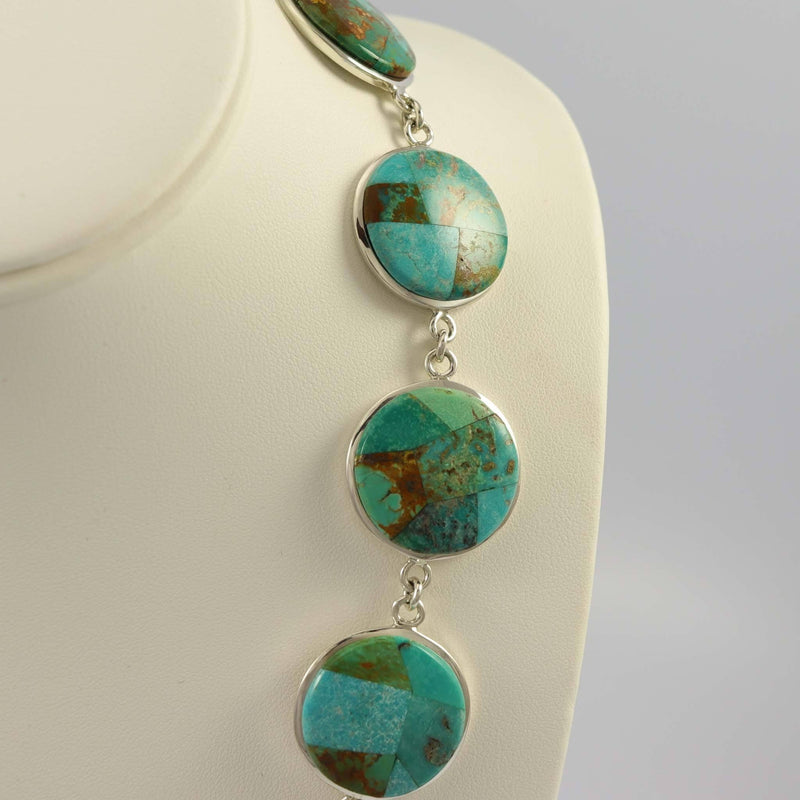 Turquoise Inlay Necklace by Michael and Causandra Dukepoo - Garland&