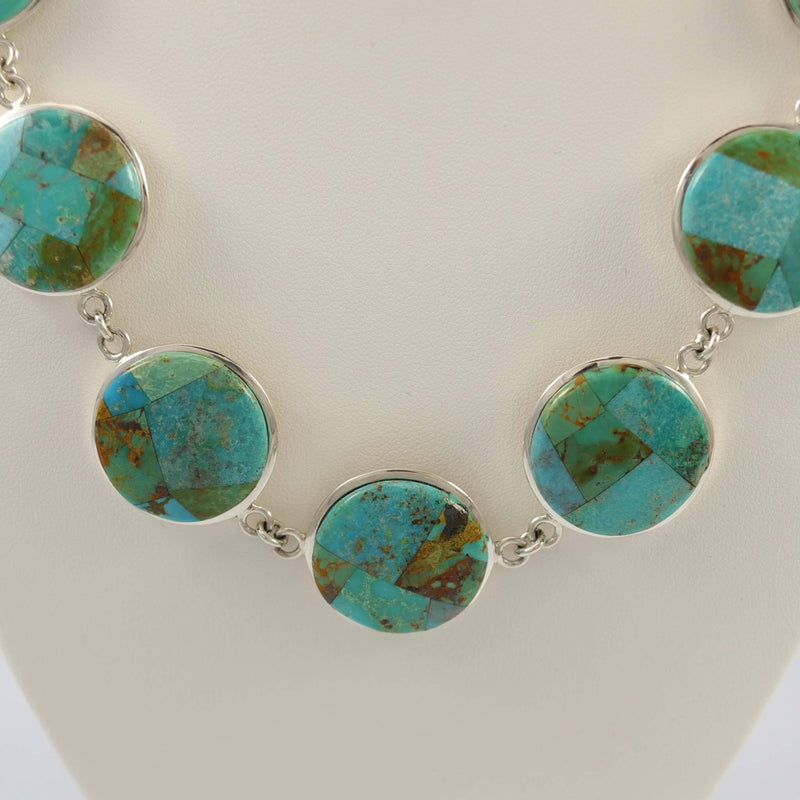 Turquoise Inlay Necklace by Michael and Causandra Dukepoo - Garland&