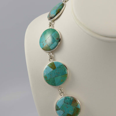 Turquoise Inlay Necklace by Michael and Causandra Dukepoo - Garland's