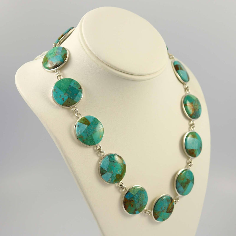 Turquoise Inlay Necklace by Michael and Causandra Dukepoo - Garland&