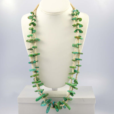 1940s Turquoise Tab Necklace by Vintage Collection - Garland's