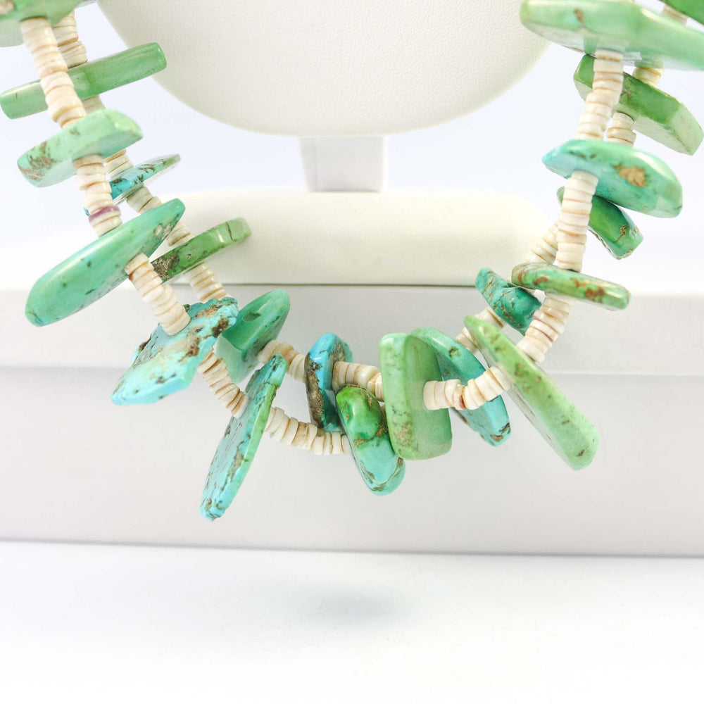 1940s Turquoise Tab Necklace by Vintage Collection - Garland's