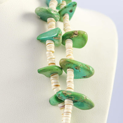 1940s Turquoise Tab Necklace by Vintage Collection - Garland's