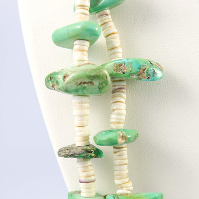 1940s Turquoise Tab Necklace by Vintage Collection - Garland's