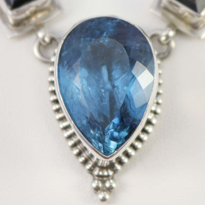Blue Topaz and Tourmaline Necklace by Sharon Sandoval - Garland's