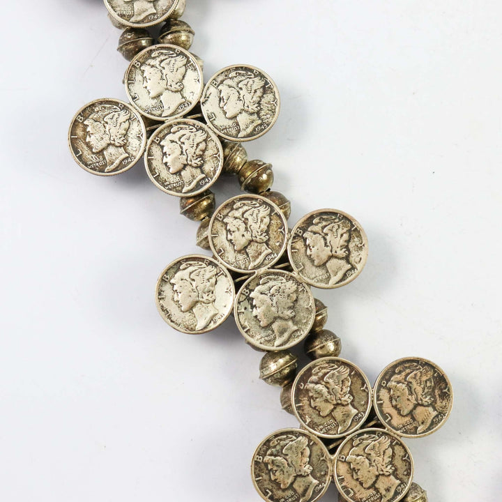 1940s Mercury Dime Squash Blossom by Vintage Collection - Garland's