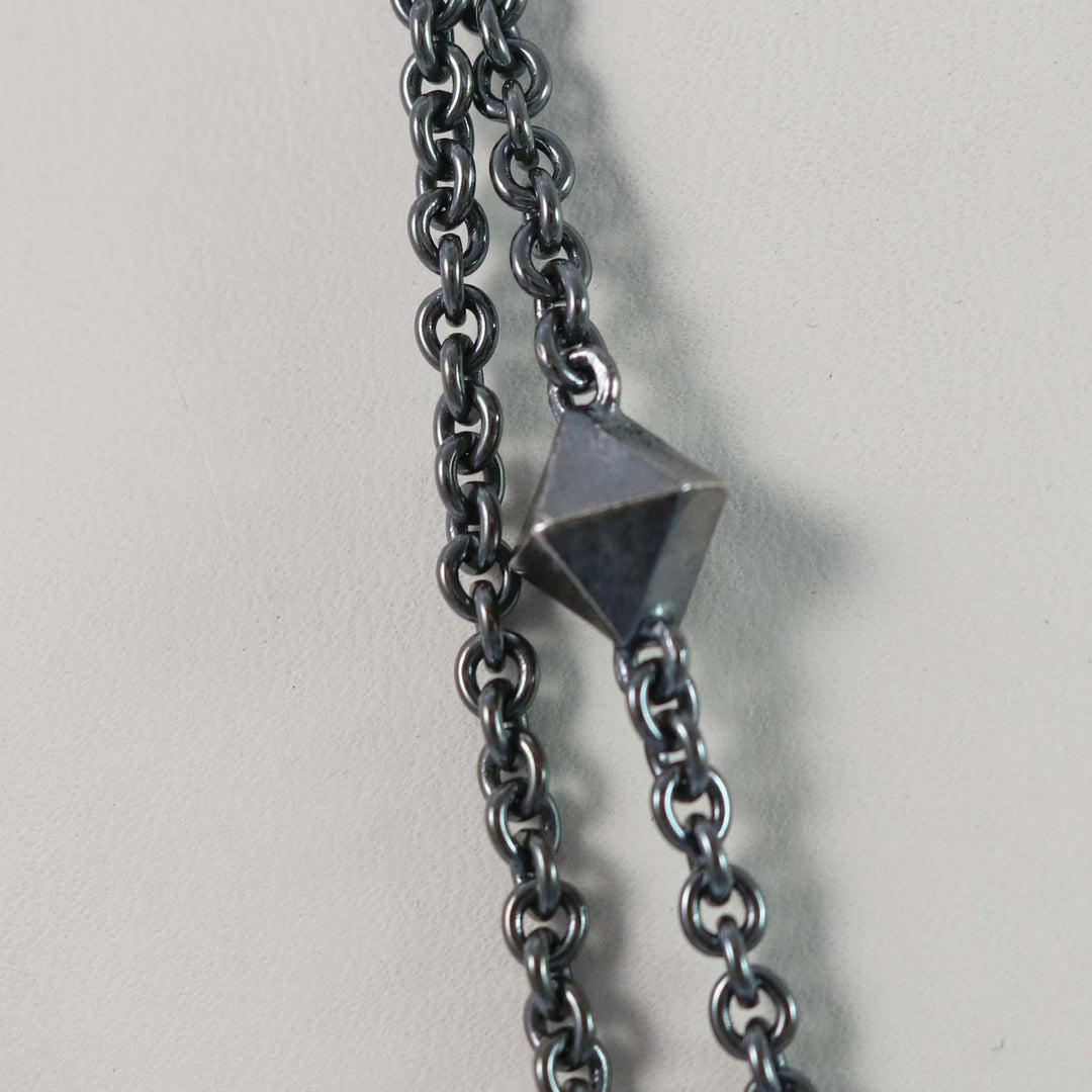 Gold and Silver Pyramid Necklace by Maria Samora - Garland's