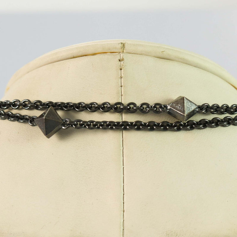 Gold and Silver Pyramid Necklace by Maria Samora - Garland&