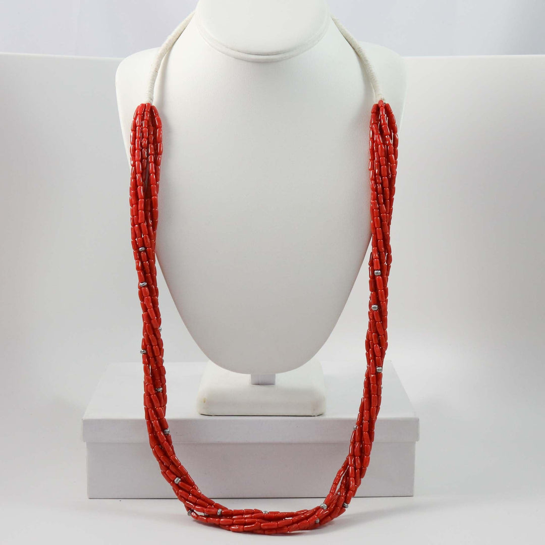 Coral Bead Necklace by Melvin Masquat - Garland's
