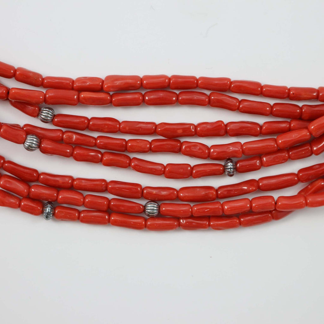 Coral Bead Necklace by Melvin Masquat - Garland's