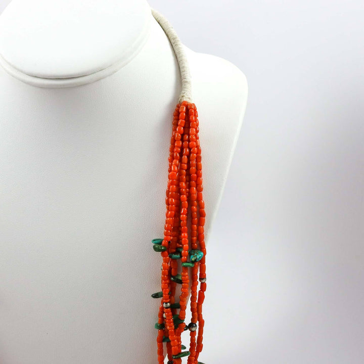 Coral and Turquoise Necklace by Melvin Masquat - Garland's