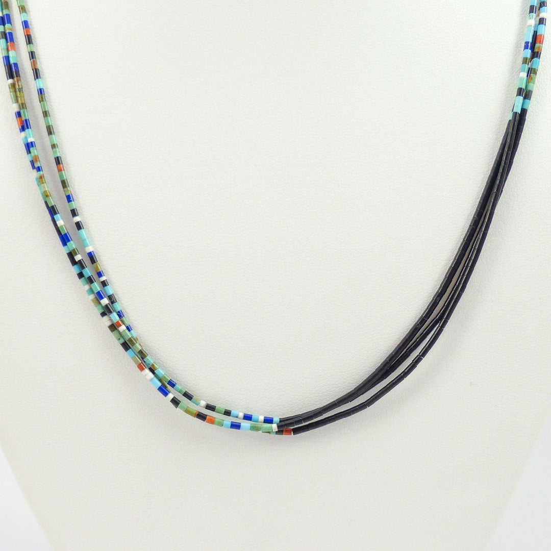 Multi-Stone Heishi Necklace by Joe Jr. and Valerie Calabaza - Garland's
