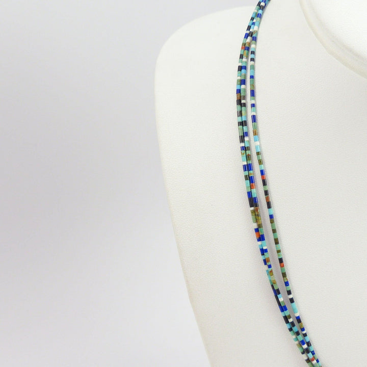Multi-Stone Heishi Necklace by Joe Jr. and Valerie Calabaza - Garland's
