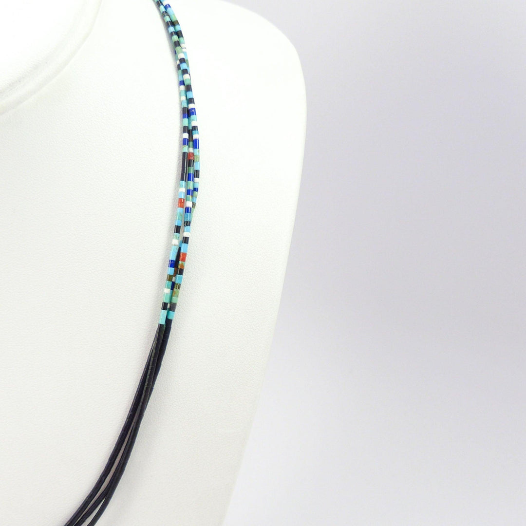 Multi-Stone Heishi Necklace by Joe Jr. and Valerie Calabaza - Garland's