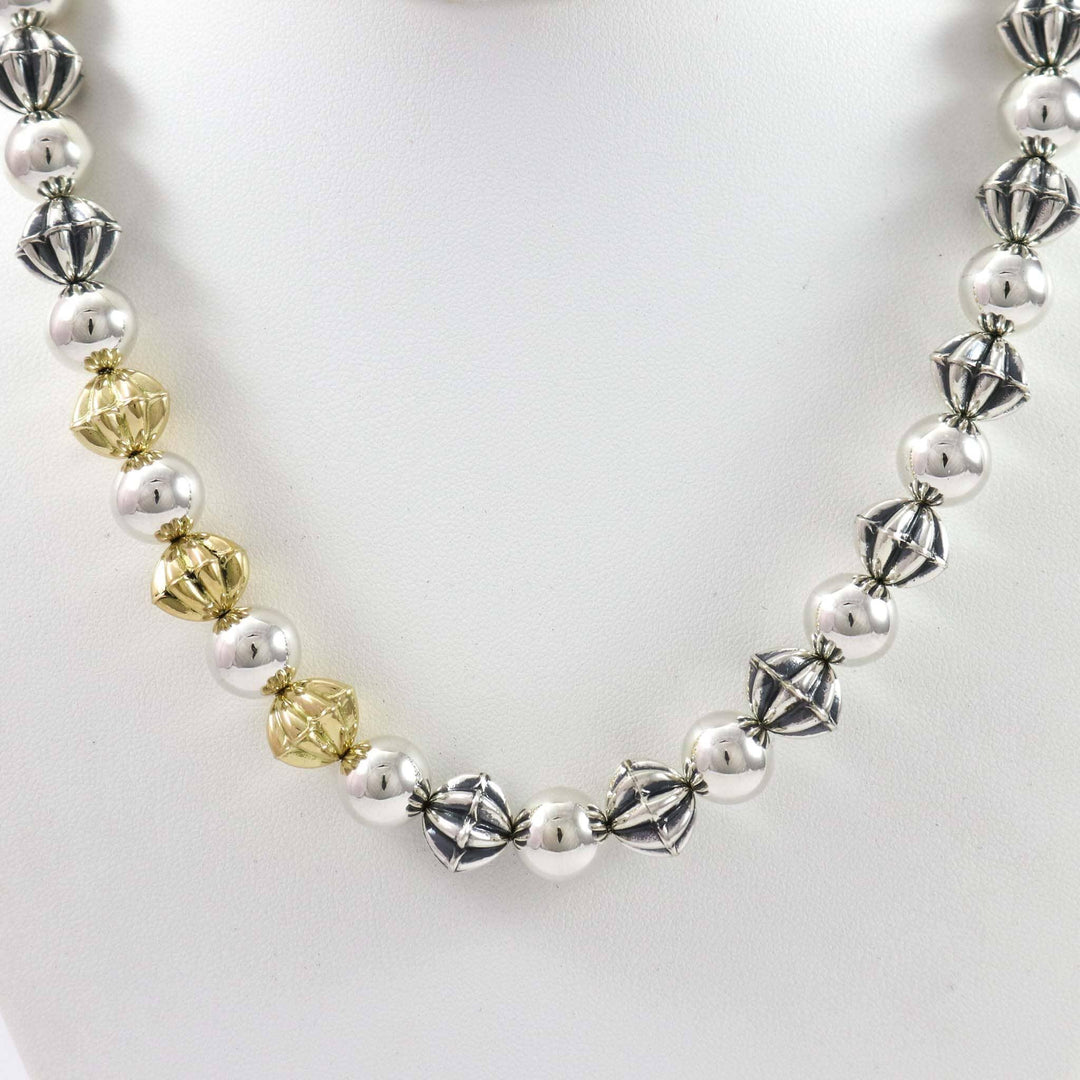 Gold and Silver Navajo Pearl Necklace by Kyle Lee-Anderson - Garland's