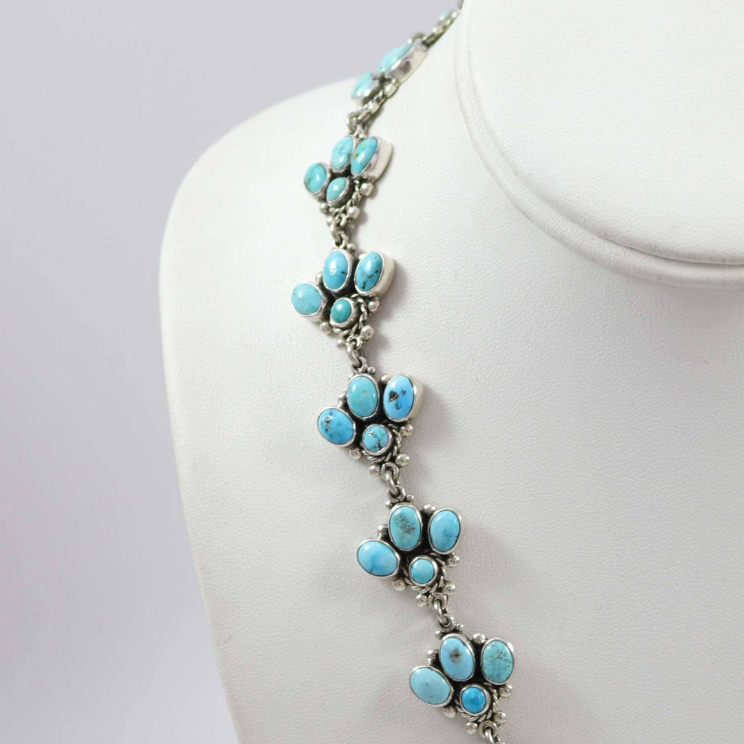 Turquoise Squash Blossom Necklace by Federico - Garland's