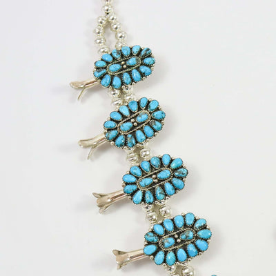 Kingman Turquoise Squash Blossom by Fannie Begay - Garland's
