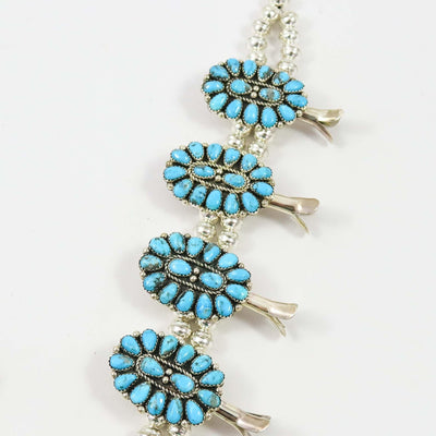 Kingman Turquoise Squash Blossom by Fannie Begay - Garland's