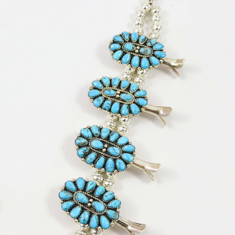 Kingman Turquoise Squash Blossom by Fannie Begay - Garland&