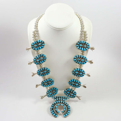 Kingman Turquoise Squash Blossom by Fannie Begay - Garland's