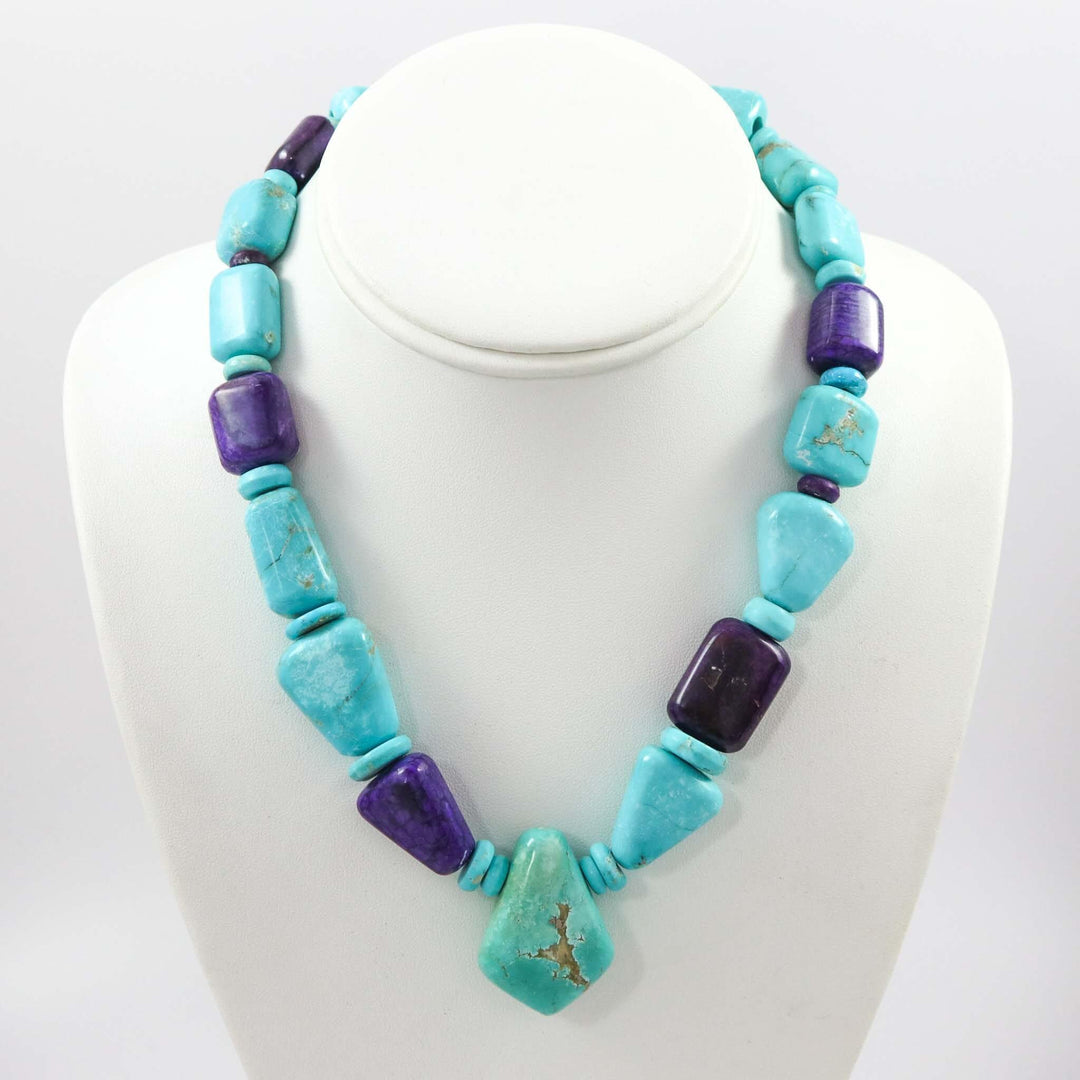 Sugilite and Turquoise Necklace by Bruce Eckhardt - Garland's