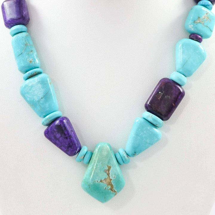 Sugilite and Turquoise Necklace by Bruce Eckhardt - Garland's