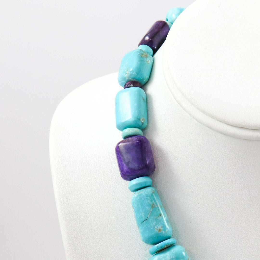 Sugilite and Turquoise Necklace by Bruce Eckhardt - Garland's