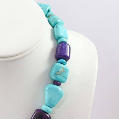 Sugilite and Turquoise Necklace by Bruce Eckhardt - Garland's