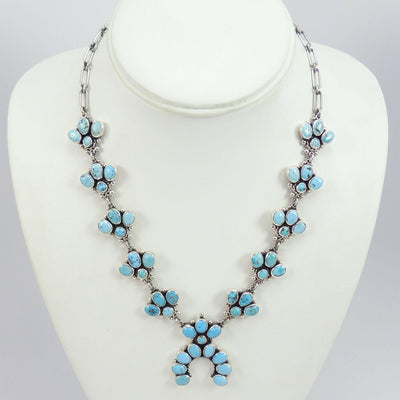 Turquoise Squash Blossom Necklace by Federico - Garland's