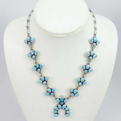 Turquoise Squash Blossom Necklace by Federico - Garland's
