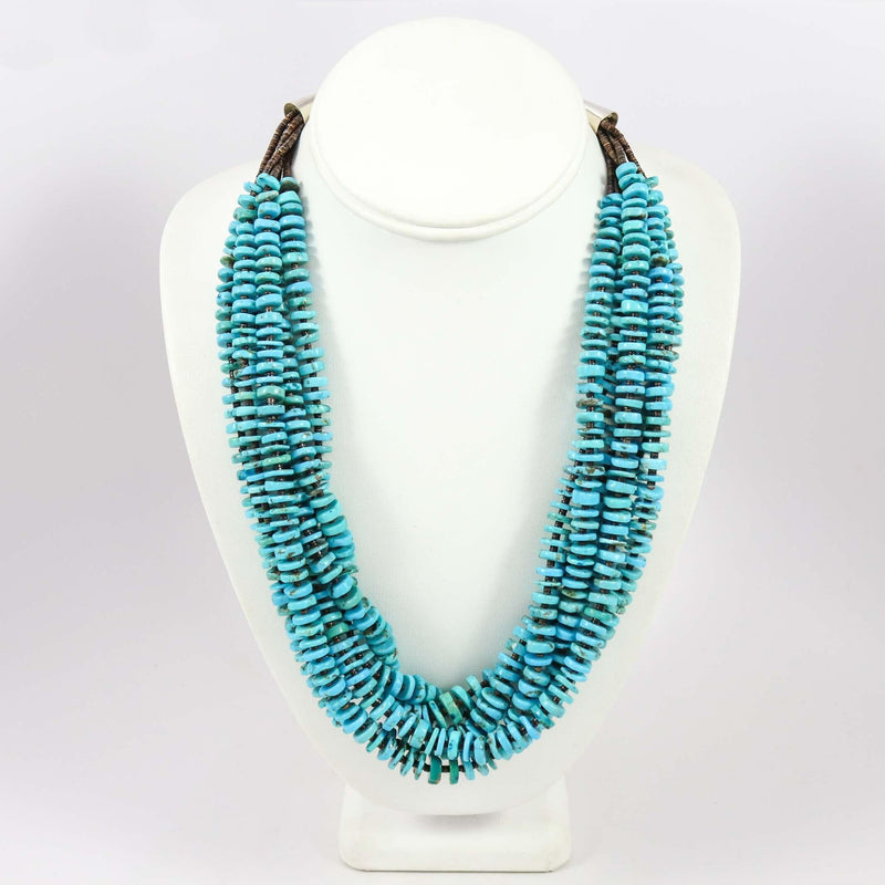 Kingman Turquoise Necklace by Kenneth Aguilar - Garland&