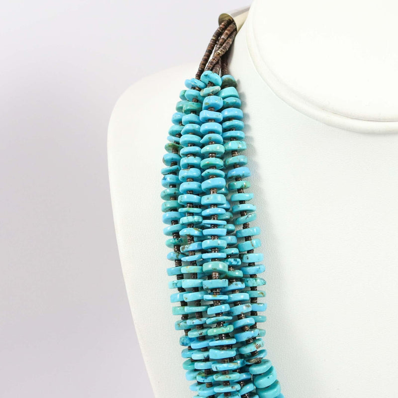 Kingman Turquoise Necklace by Kenneth Aguilar - Garland&