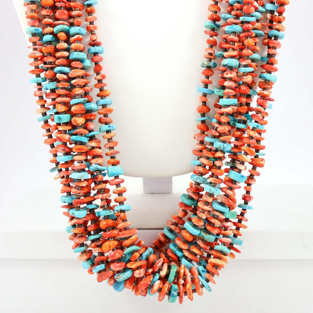 Turquoise and Spiny Necklace by Kenneth Aguilar - Garland's