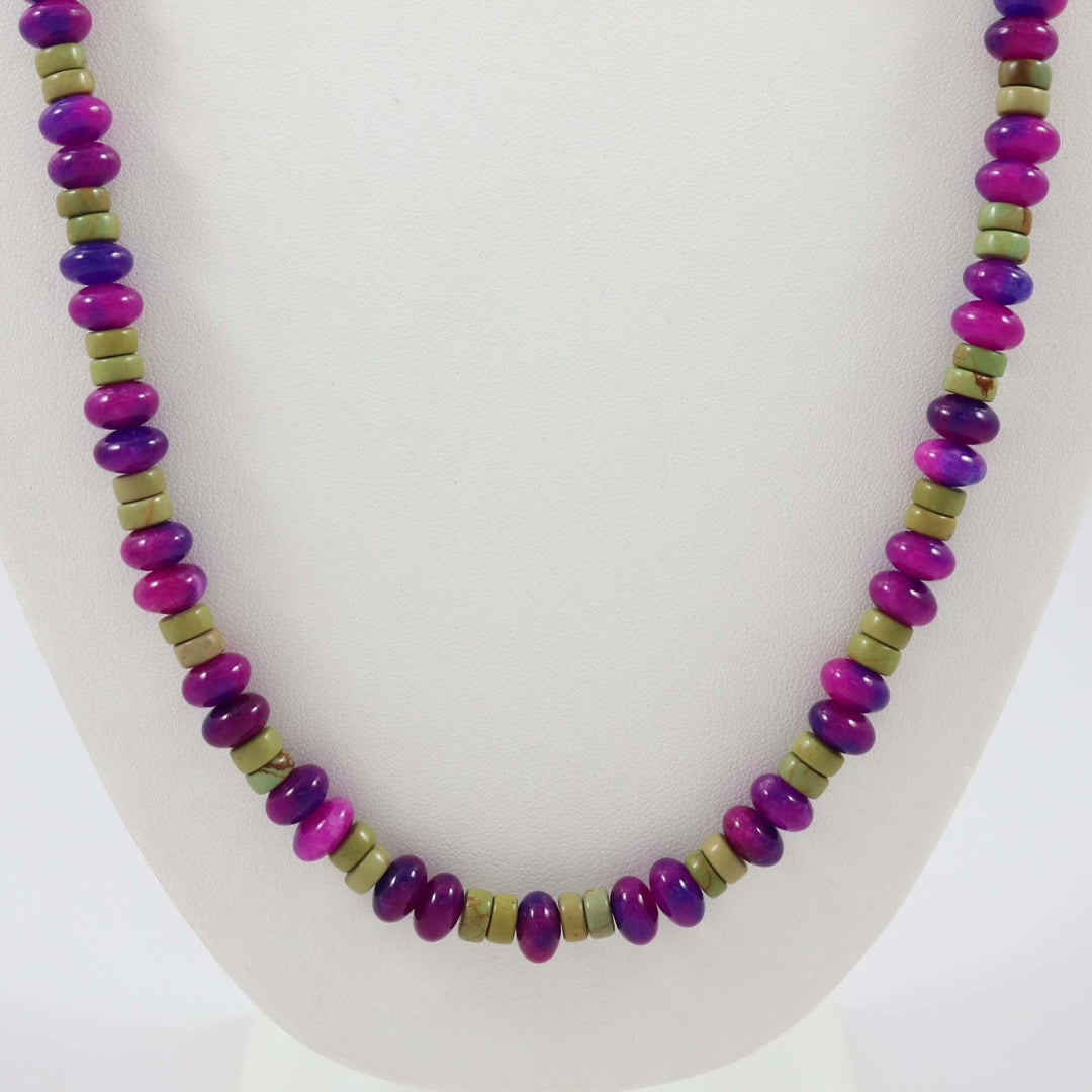 Sugilite and Turquoise Necklace by Tawma Lalo - Garland's