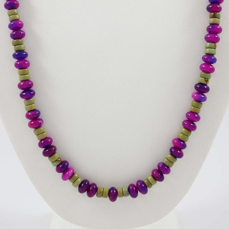 Sugilite and Turquoise Necklace by Tawma Lalo - Garland&