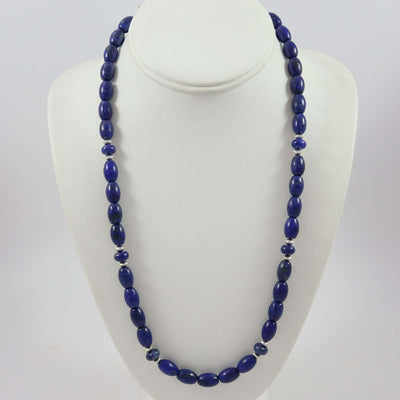 Lapis Bead Necklace by Tawma Lalo - Garland's