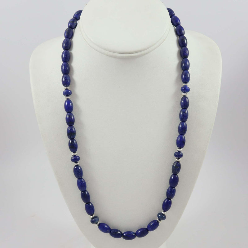Lapis Bead Necklace by Tawma Lalo - Garland&