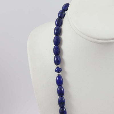 Lapis Bead Necklace by Tawma Lalo - Garland's