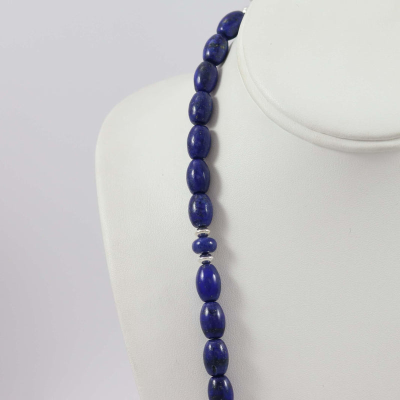 Lapis Bead Necklace by Tawma Lalo - Garland&