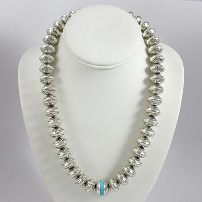 Turquoise Navajo Pearl Necklace by Marie Yazzie - Garland's