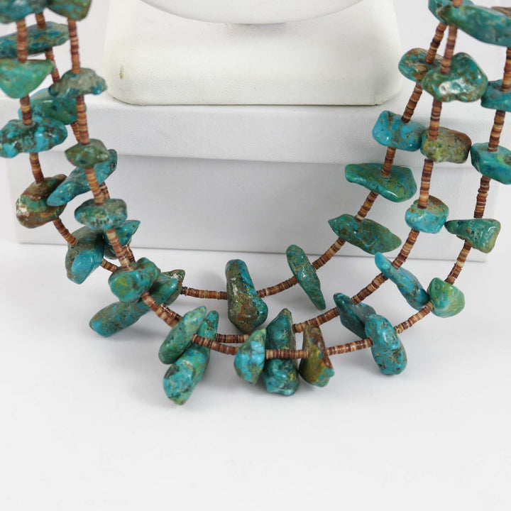 1970s Turquoise and Shell Necklace by Vintage Collection - Garland's