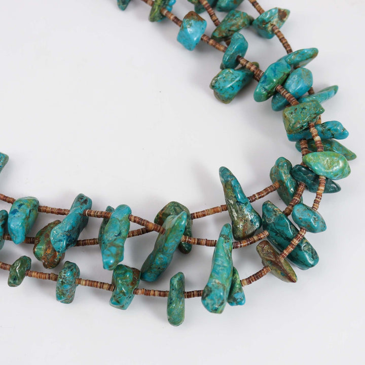 1970s Turquoise and Shell Necklace by Vintage Collection - Garland's